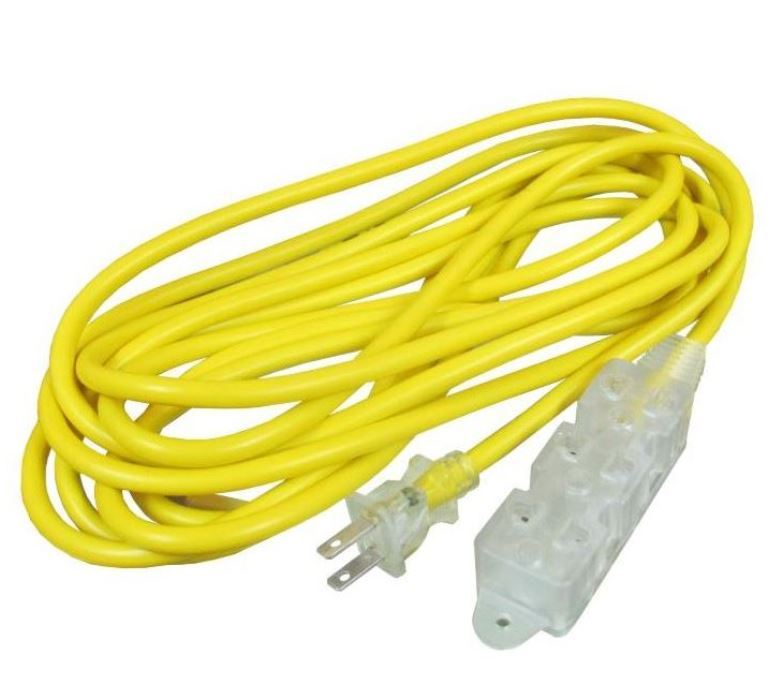 Extension De 20mts X 3 Tomas AWG 8 Home Light - Amarillo